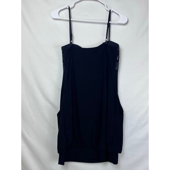 Cache Women's Size 6 Black Spaghetti Strap Mini Length Elegant Cocktail Dress - Picture 6 of 10